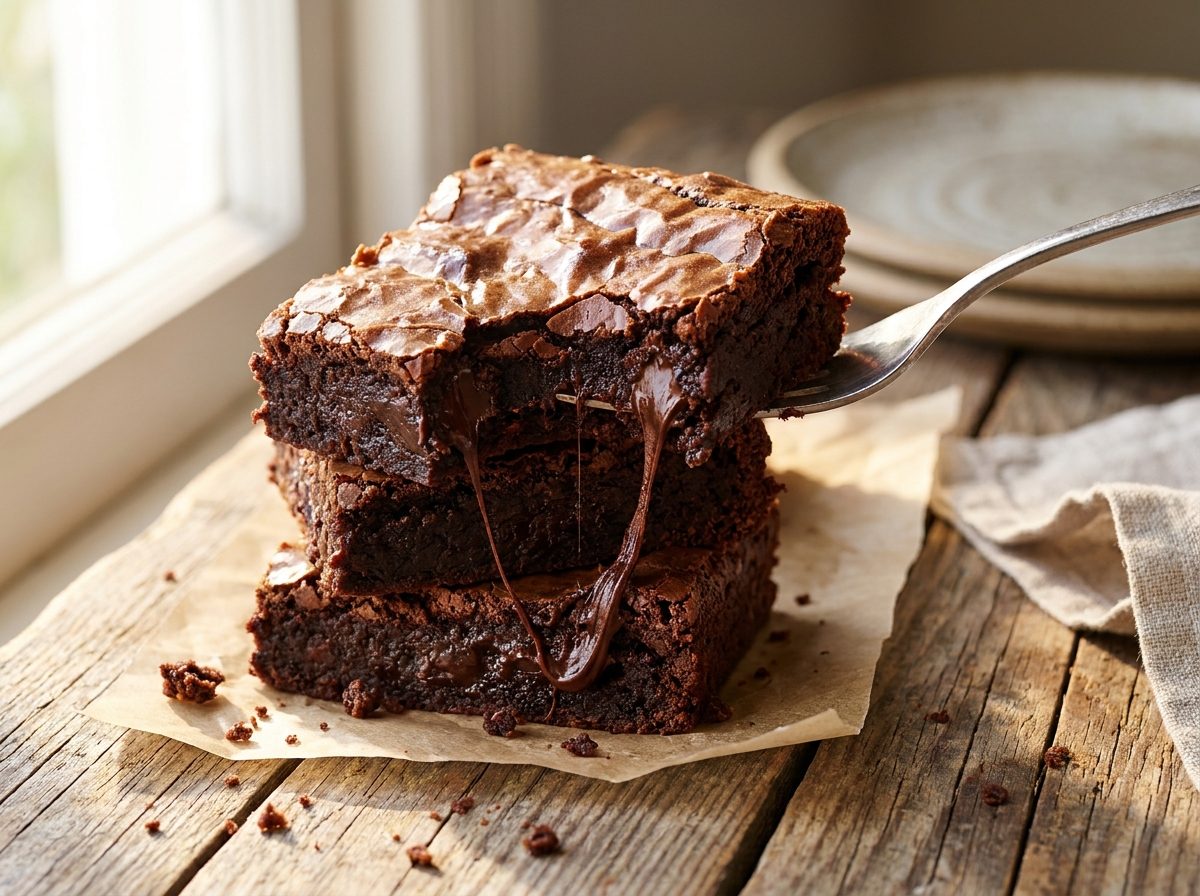 Moist, fudgy brownie created with the Food Recode Method